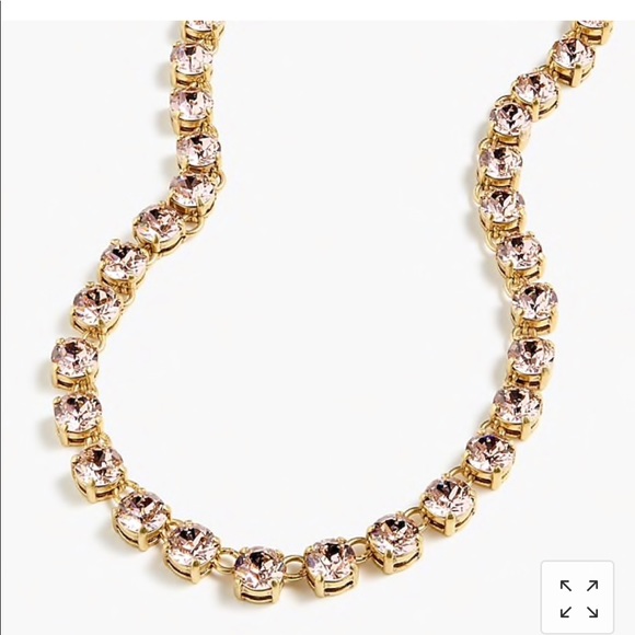 Jcrew Swarovski Crystal Dot Necklace 